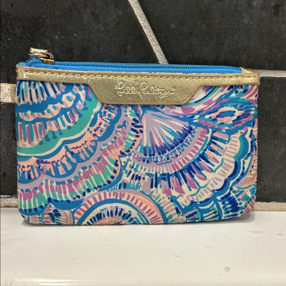 Lilly Pulitzer Pastel Patterned zip pouch/Card holder
